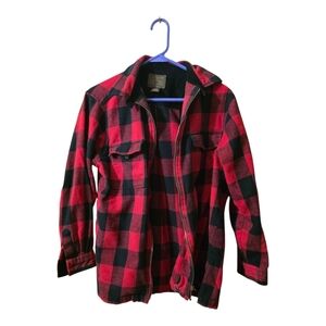 St. John's Bay Red and Black Checkered Jacket